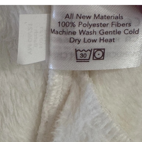 Bunnies By The Bay Robe Sz M CUDDLE ME PLUSH Womens Super Soft White Satin Trim - Picture 9 of 11